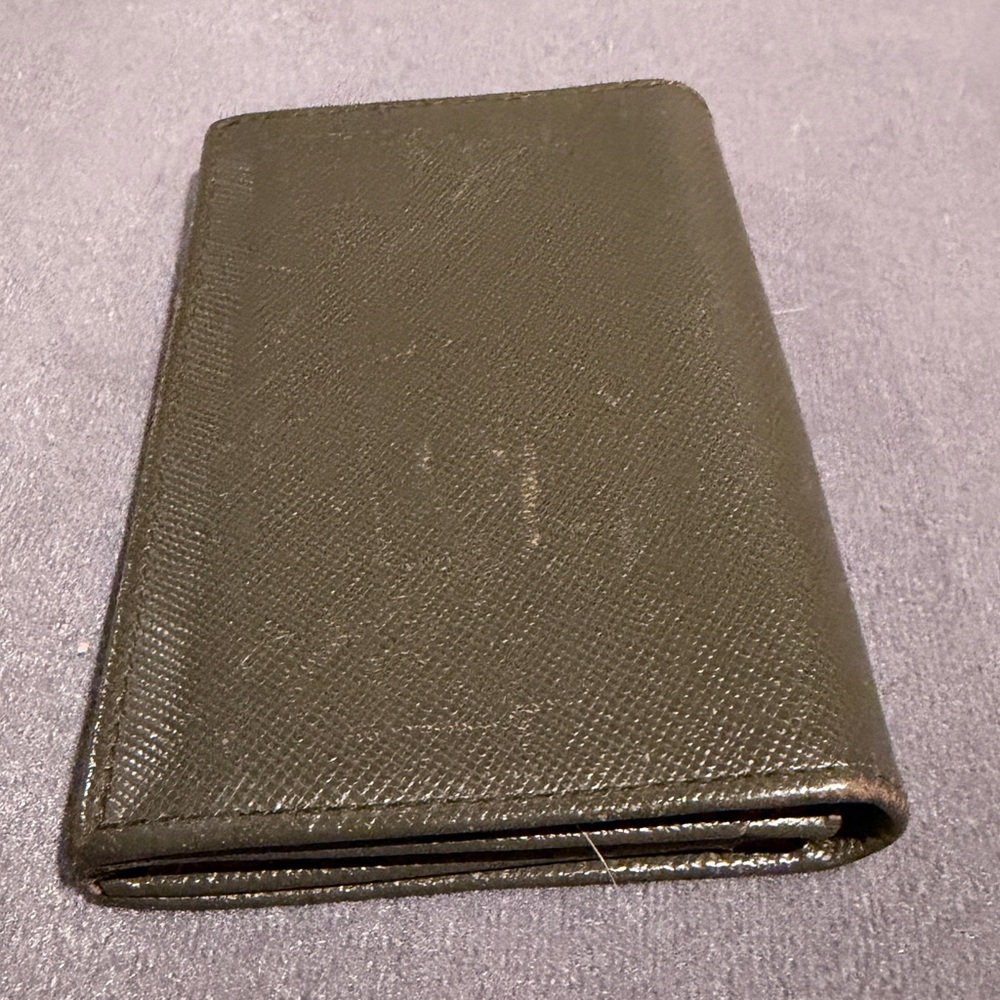 Prada Saffiano Leather Wallet 2M0945 Tundra Olive Green Billfold Authenticated - Picture 3 of 16